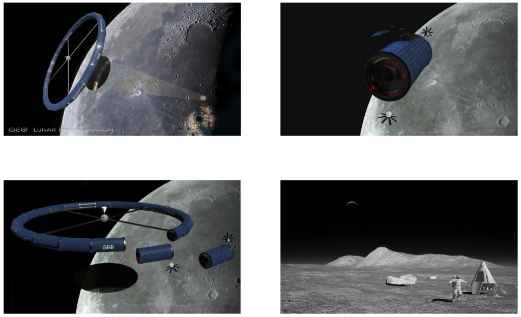 Greater Earth Lunar Power Station - 4 views