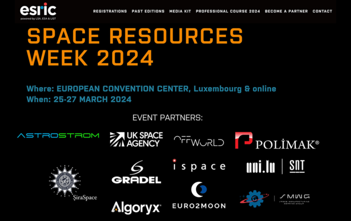 Event Partner Luxembourg Space Resources Week 2024