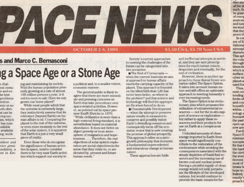 Choosing a Space Age or a Stone Age